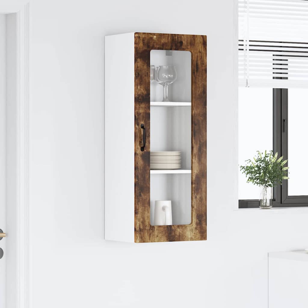 Kitchen Wall Cabinet with Shelf Smoked Oak 40 x 31 x 100 cm